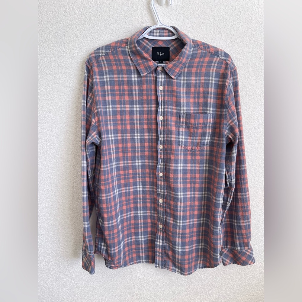 RAILS Wyatt Button Down Long Sleeves Valencia Sun Plaid Men’s Shirt Size L
